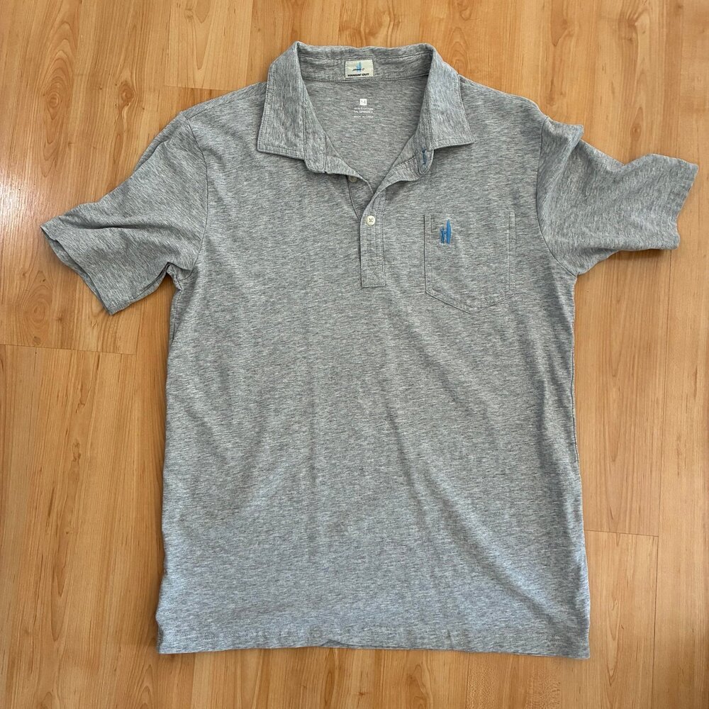 Johnnie-O gray Polo Shirt boys 14